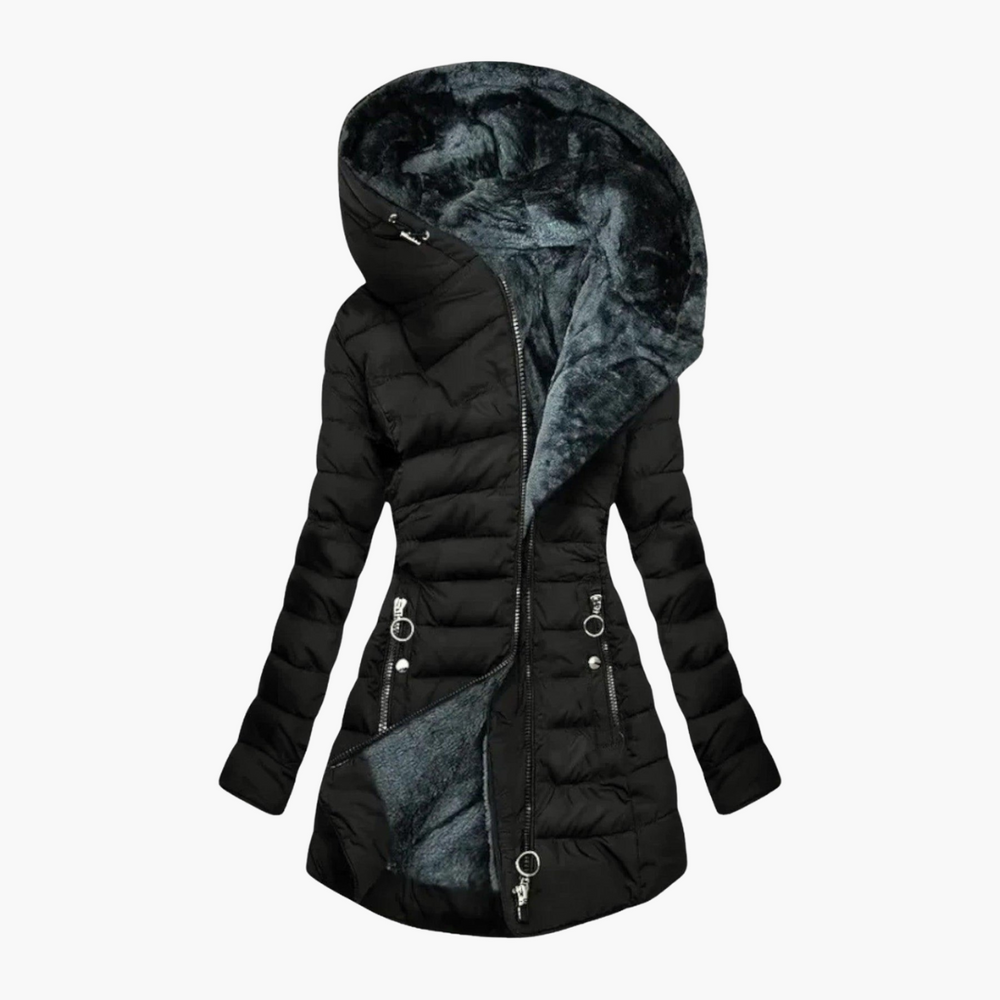 Women’s Hooded Puffer Coat with Insulated Lining