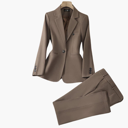 Women’s Blazer Set with Tailored Fit and Long Sleeves