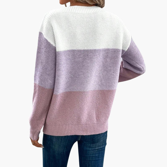 Women’s Ombre Knit Jumper with Long Sleeves and Pullover Style