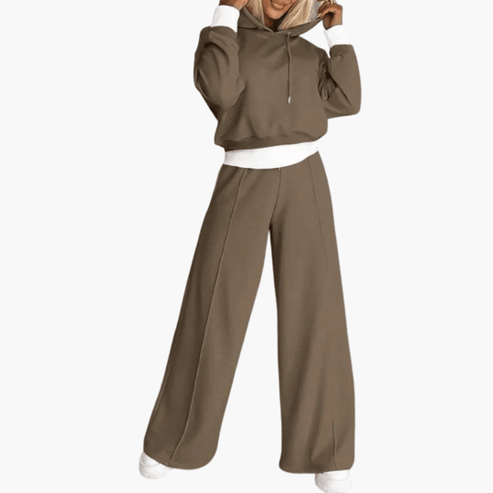 Women’s Two-Piece Knit Loungewear Set with Relaxed Fit
