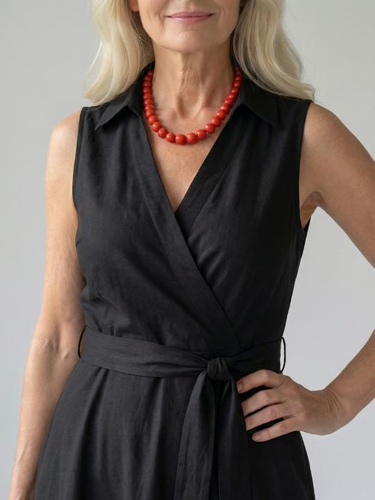 Ziven | Relaxed Drape Midi Dress