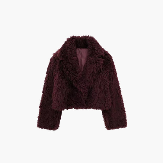 Women’s Cropped Jacket with Lapel Collar