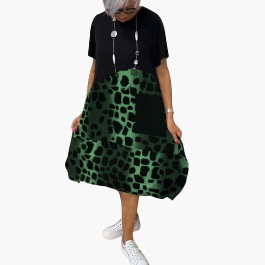 Women’s Summer Dress with Loose Fit and Animal Print