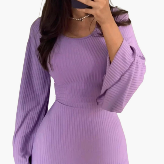 Women's Maxi Dress with Long Sleeves and Flattering Fit