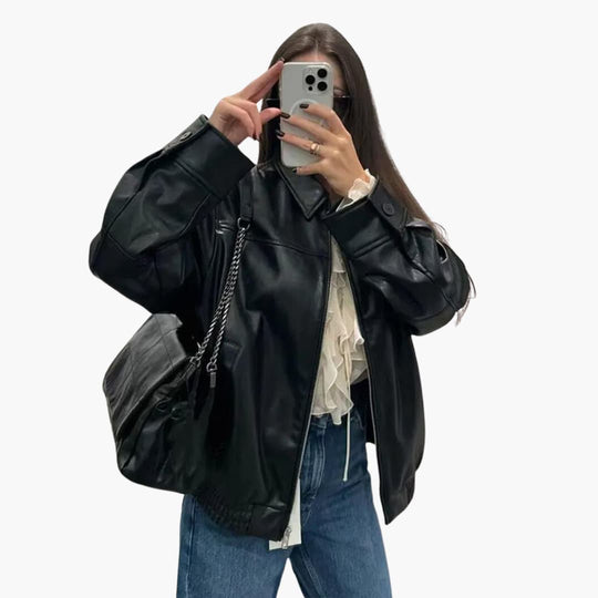 Women’s Zip-Up Coat with Front Closure