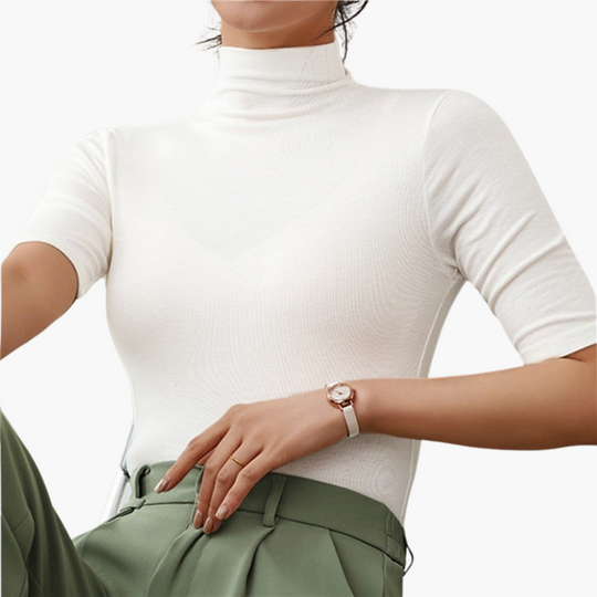 Women’s Polo Neck Jumper with Long Sleeves