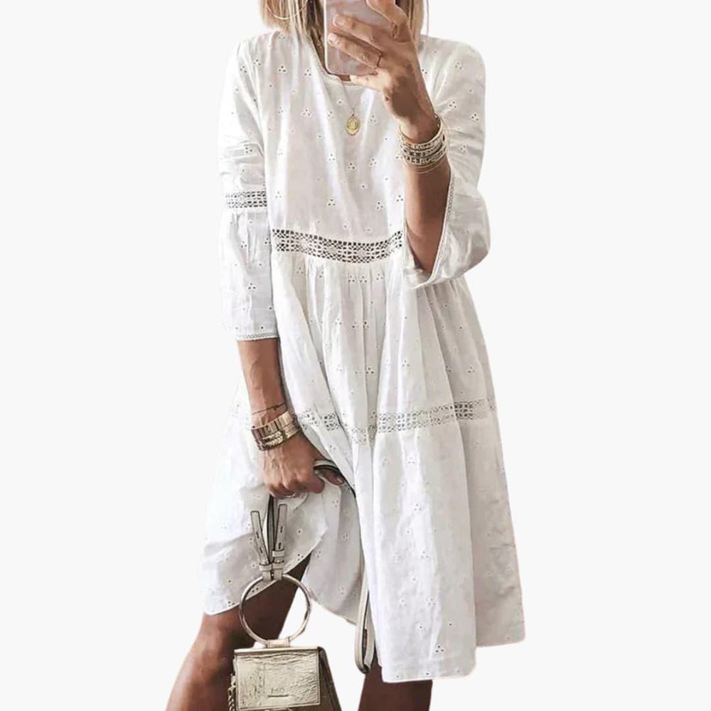 Women's Dress with Loose Fit and Short Sleeves