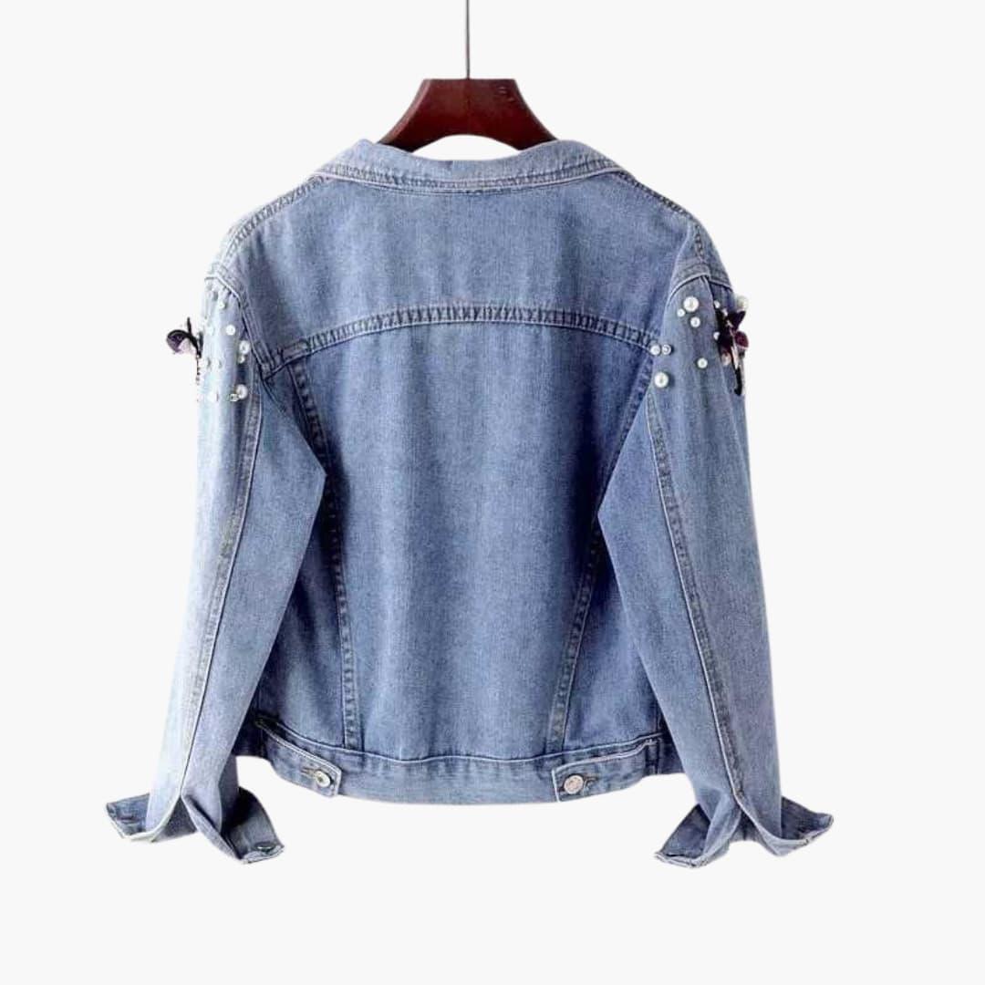 Women’s Embellished Jacket with Fitted Cut and Long Sleeves