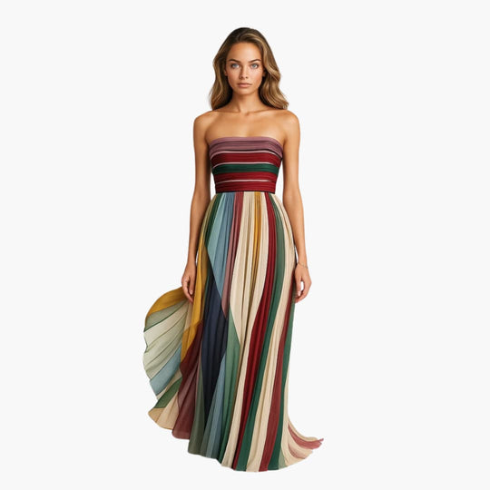 Women’s Maxi Dress with Pleated Skirt