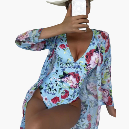 Women’s One-Piece Swimsuit with Wrap-Style Front