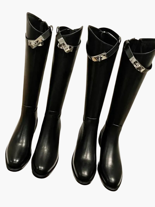 Women’s Knee-High Boots with Full-Length Shaft