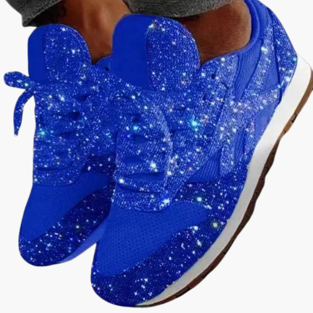 Women’s Trainers with Low-Top and Glitter Embellishments