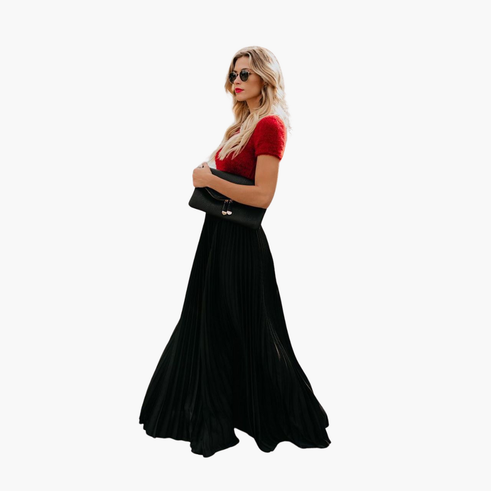 Women’s Two-Piece Summer Set with Pleated Skirt