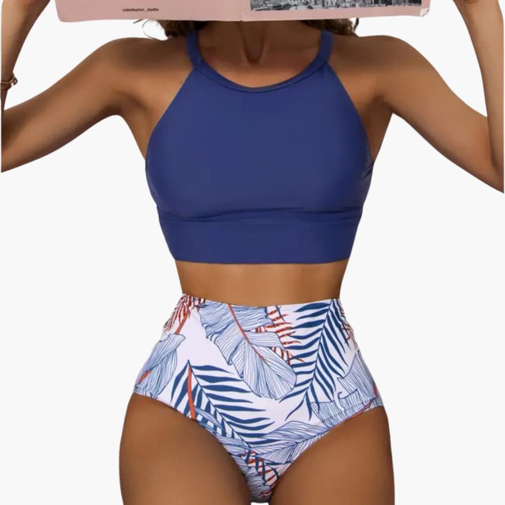 Women’s Bikini Set with Padded Top and High - Waisted Bottoms