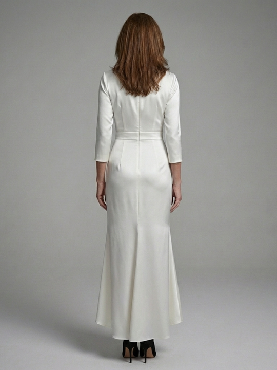 Celestine | Long Sleeve Wrap High Low Midi Dress