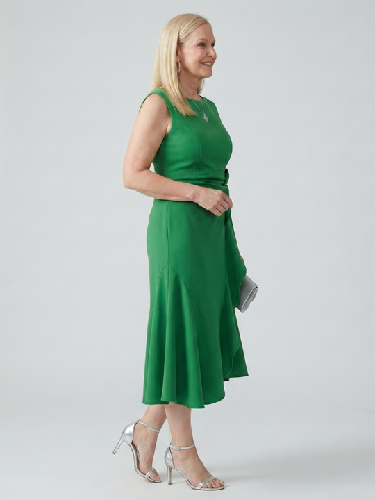 Voren | Simple Drape Midi Dress