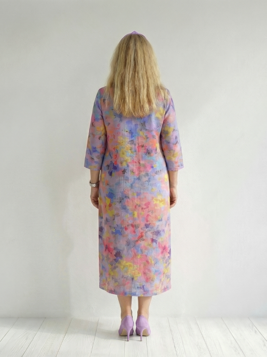 Benson | Abstract Floral Midi Dress