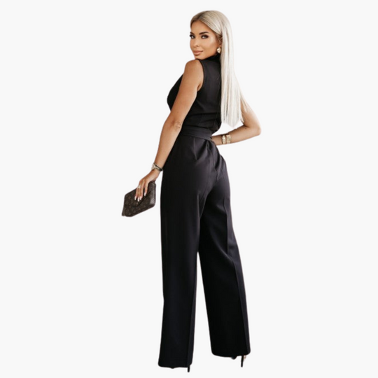 Women’s Jumpsuit with Sleeveless Design and Fitted Shape