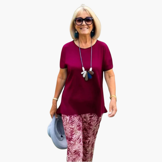 Women’s Two Piece Set with Printed Trousers