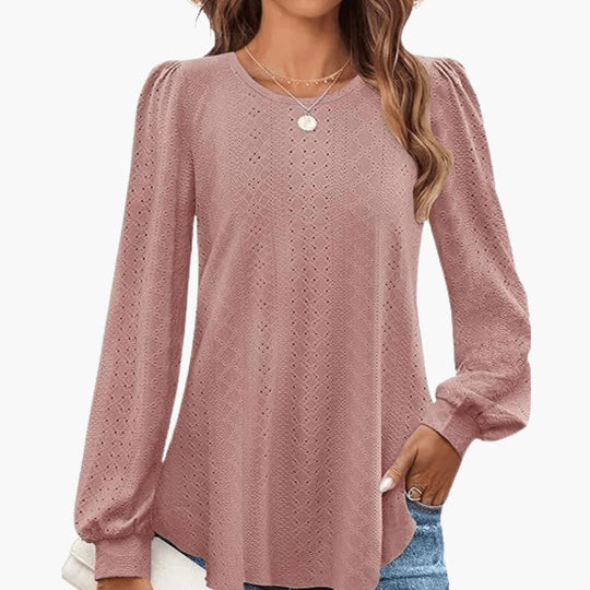 Casual Lantern Top for Women - Loose Fit, Elegant Sleeves - Made by Jessica