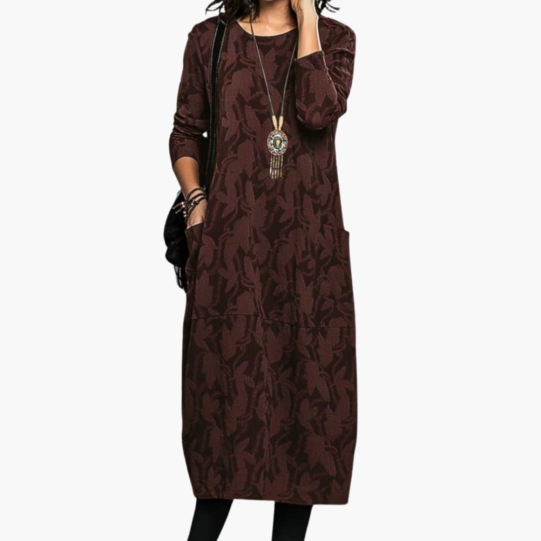Casual Long Sleeve Winter Dress – Stylish & Warm for Women - Made by Jessica