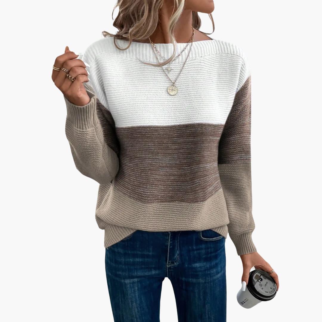 Women’s Ombre Knit Jumper with Long Sleeves and Pullover Style