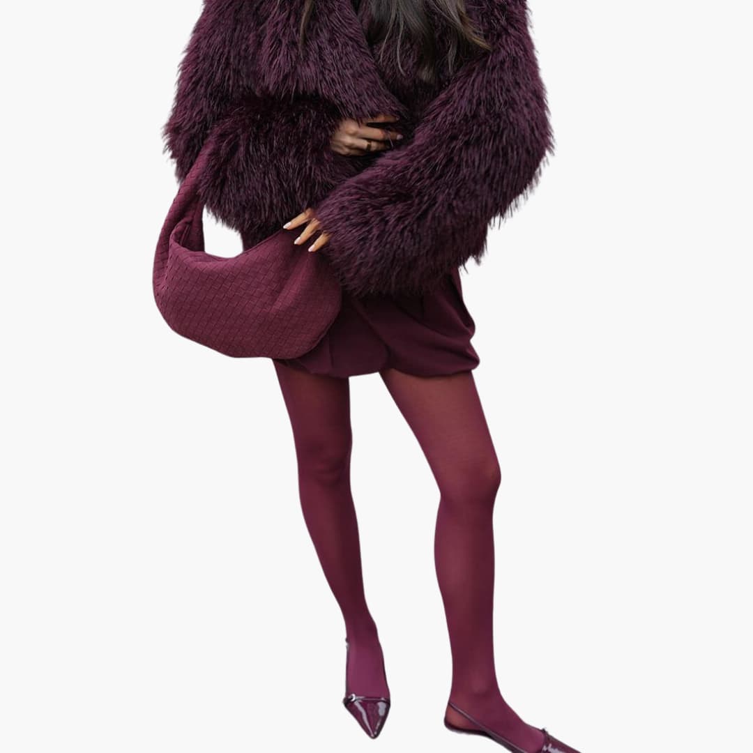 Women’s Cropped Jacket with Lapel Collar