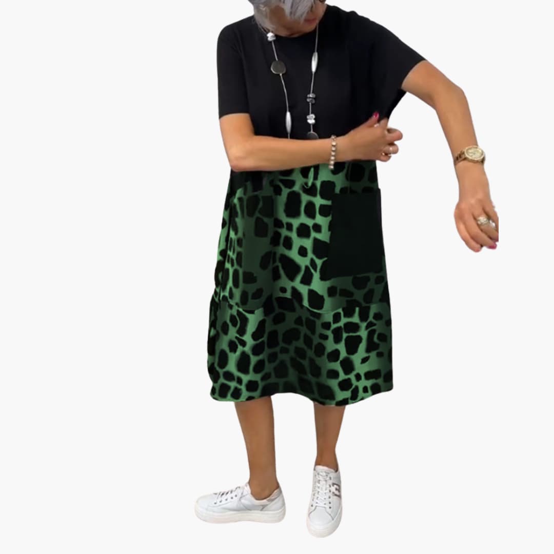 Women’s Summer Dress with Loose Fit and Animal Print