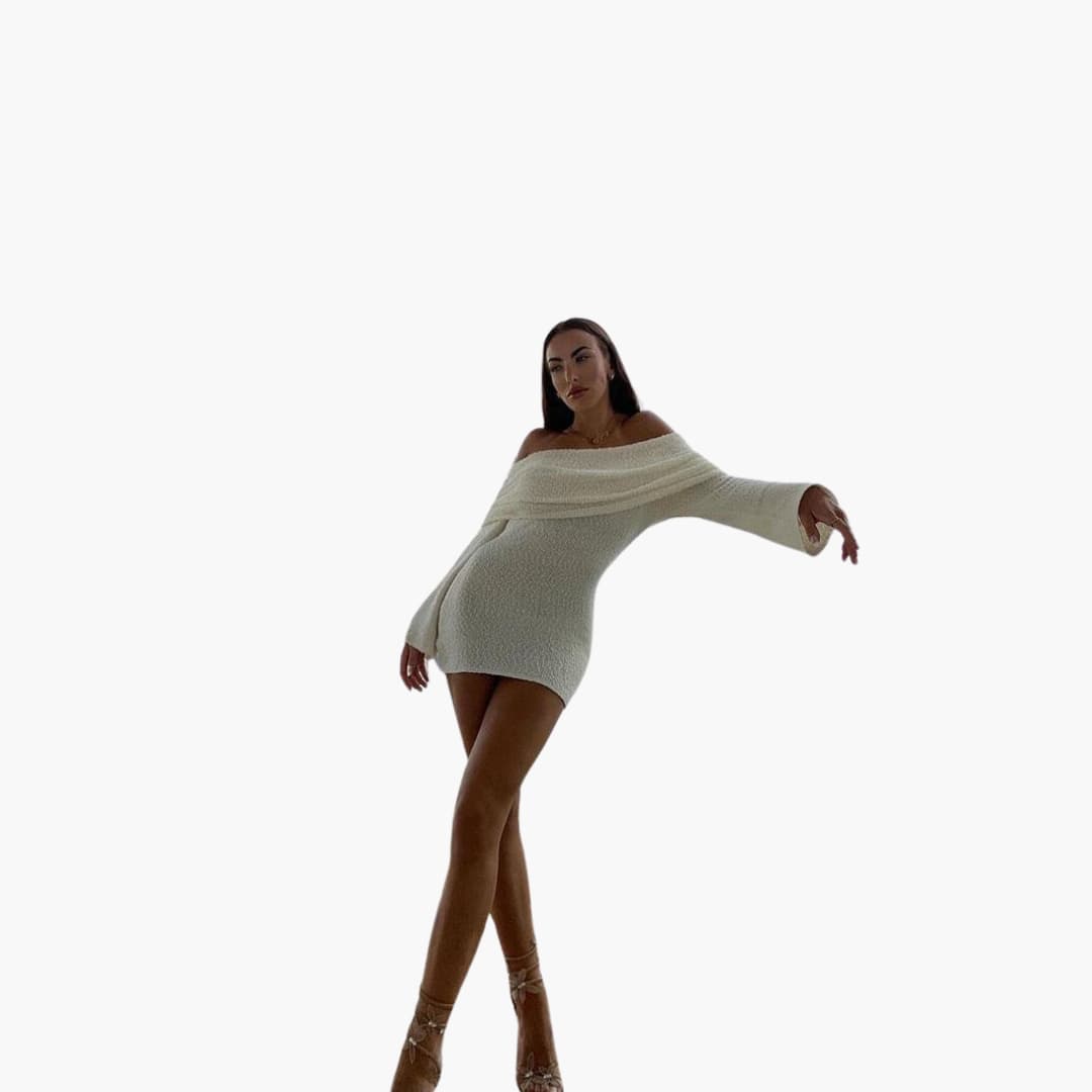 Women's Mini Dress with Sleeveless Design and Elasticated Top Edge