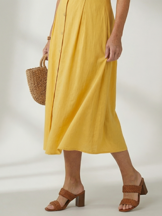 Celyn | Stack Button Midi Dress