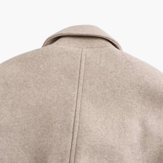 Long Wool-Blend Winter Coat - Elegant Outerwear for Women