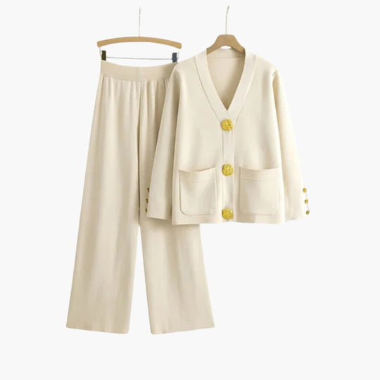 Women’s two-piece set with cardigan and trousers