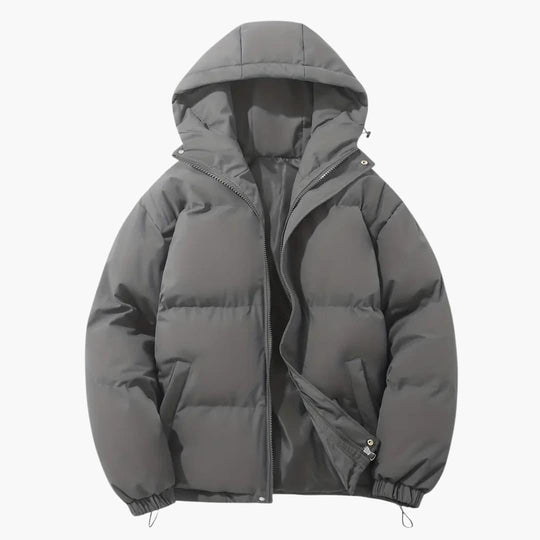 Women’s Puffer Jacket with Quilted Design and Hood