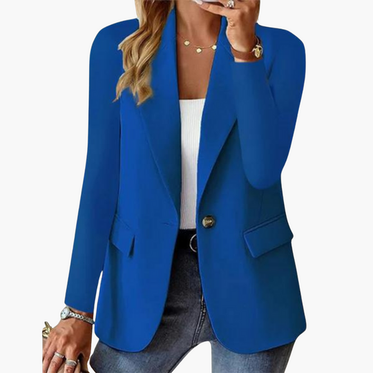 Women’s Blazer with Notch Lapel and Single Button Fastening
