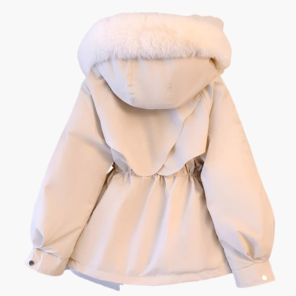 Women's Winter Coat with Hood and Adjustable Waist