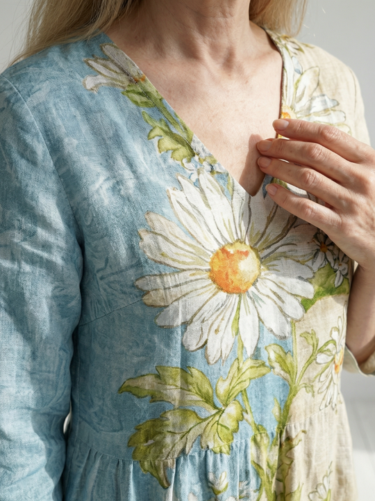 Elliot | Light Daisy Midi Dress