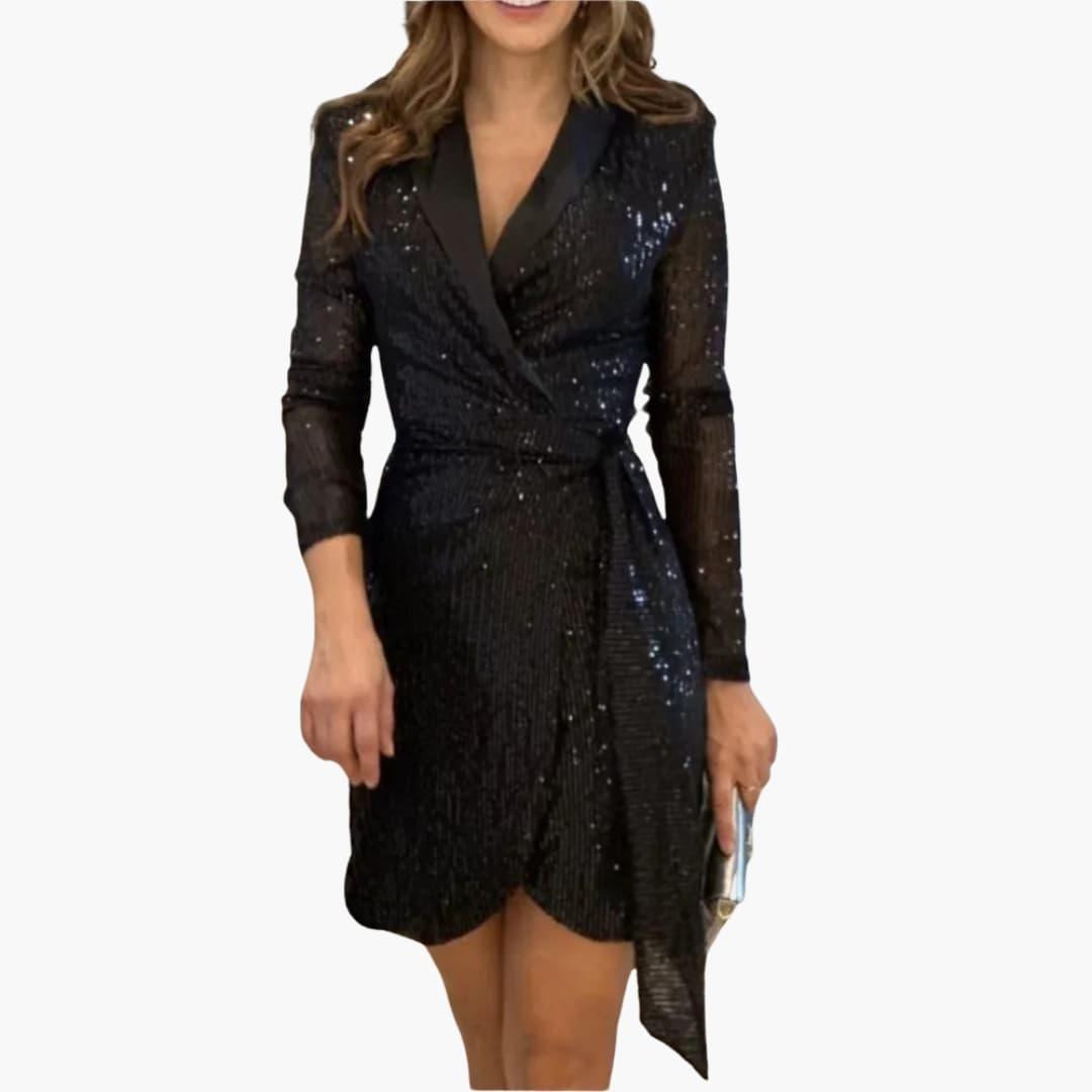 Women’s Blazer Dress with Shaped Fit and Glitter Finish