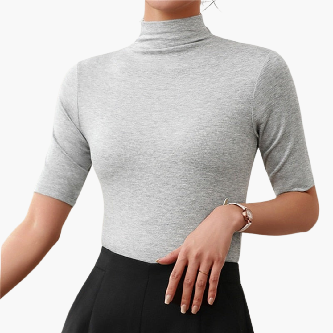 Women’s Polo Neck Jumper with Long Sleeves
