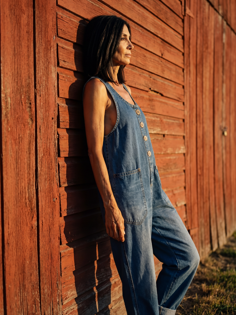 Zelie | Rooster Motif Jumpsuit