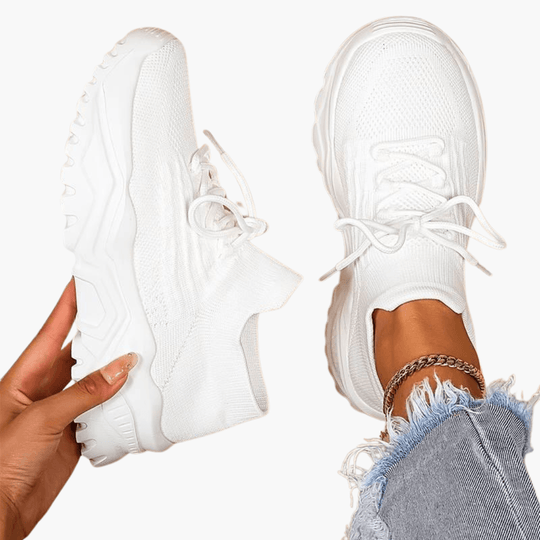 Women’s Knit Sneakers with Low-Top Design