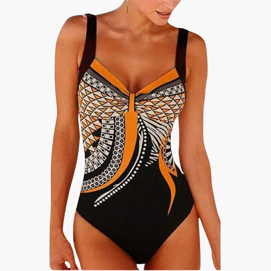 Women’s One - Piece Swimsuit with Fitted Silhouette and Classic Design