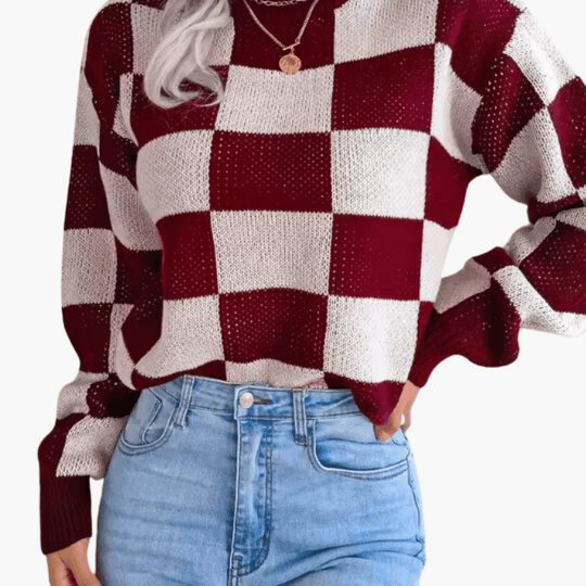 Women’s Oversized Knit Jumper with Long Sleeves and Pullover Style