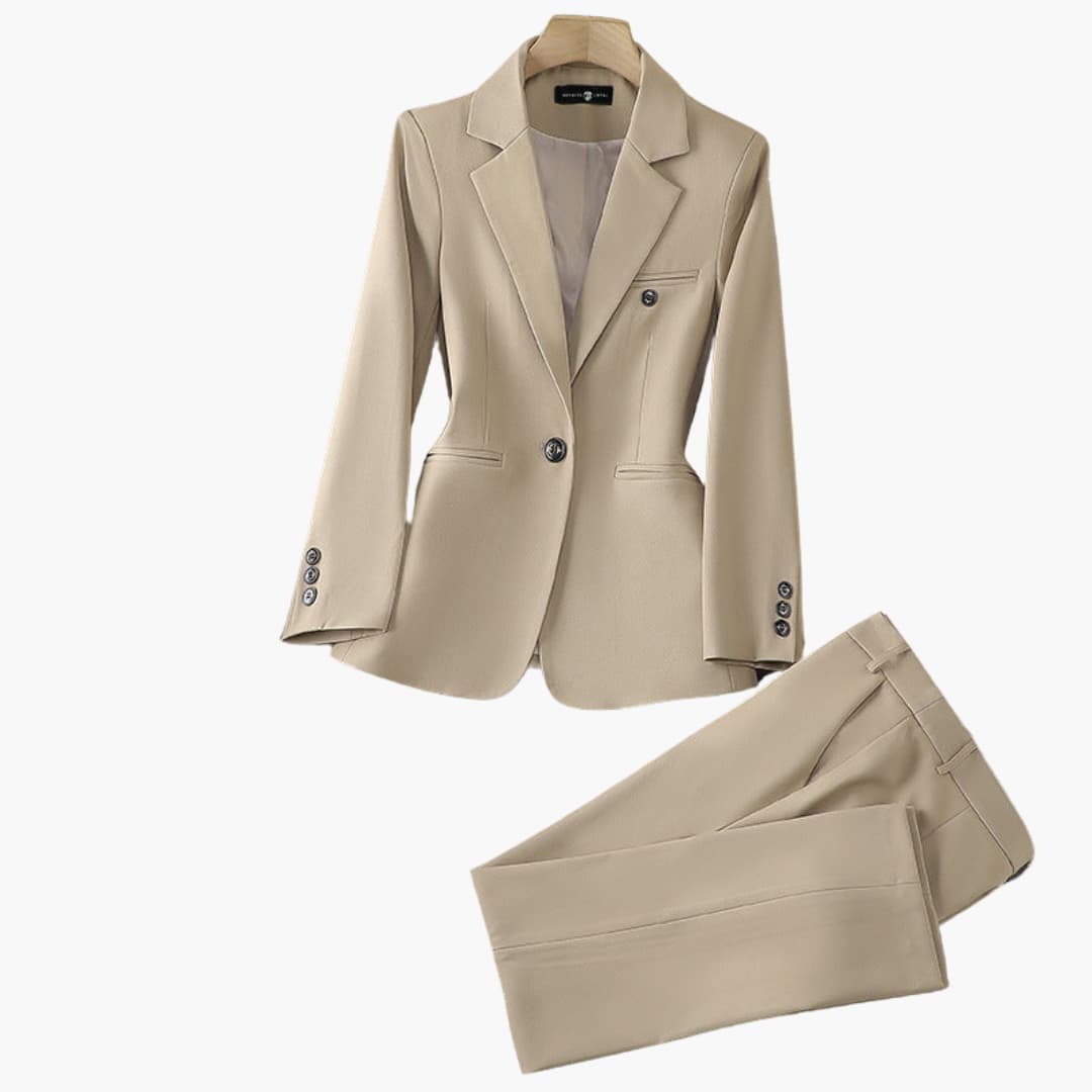 Women’s Blazer Set with Tailored Fit and Long Sleeves