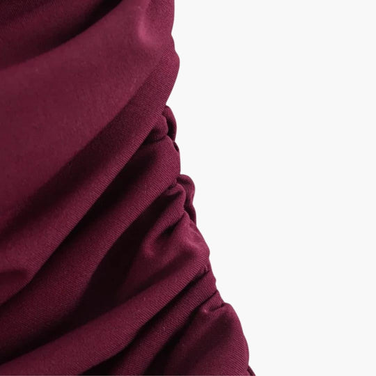 Women's Sleeveless Mini Dress with Draped Design and Bodycon Fit