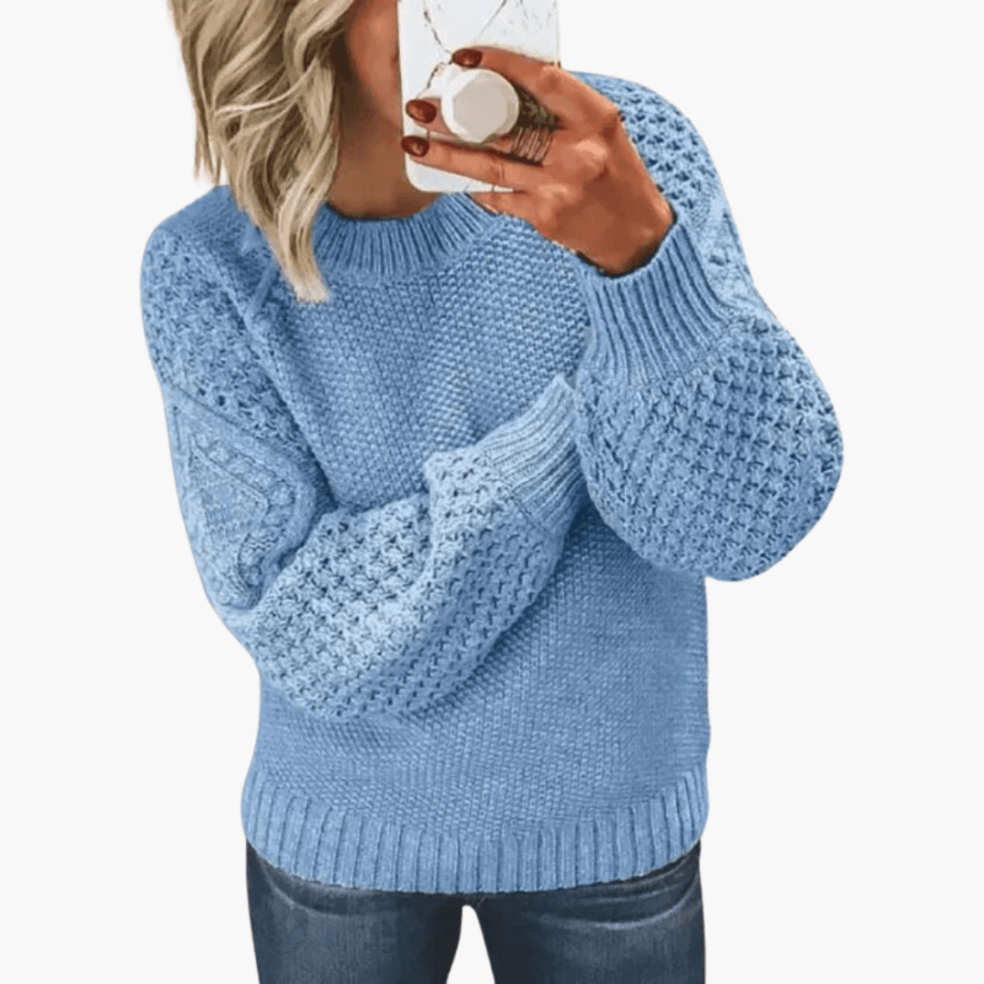 Women’s Knit Jumper with Long Sleeves and Pullover Style