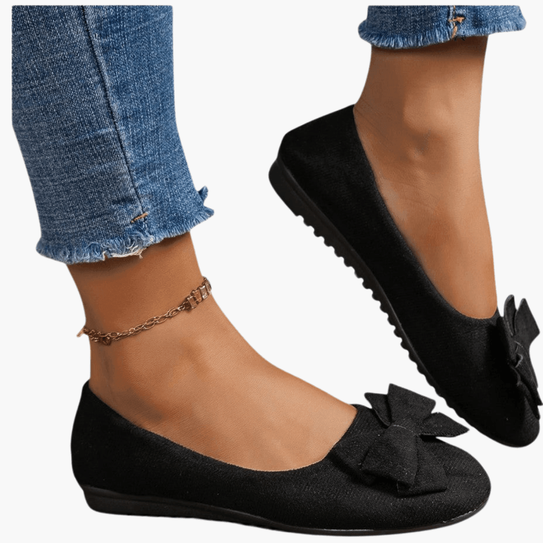 Bow Loafers – Women's Comfortable Patent Slip-On Shoes - Made by Jessica