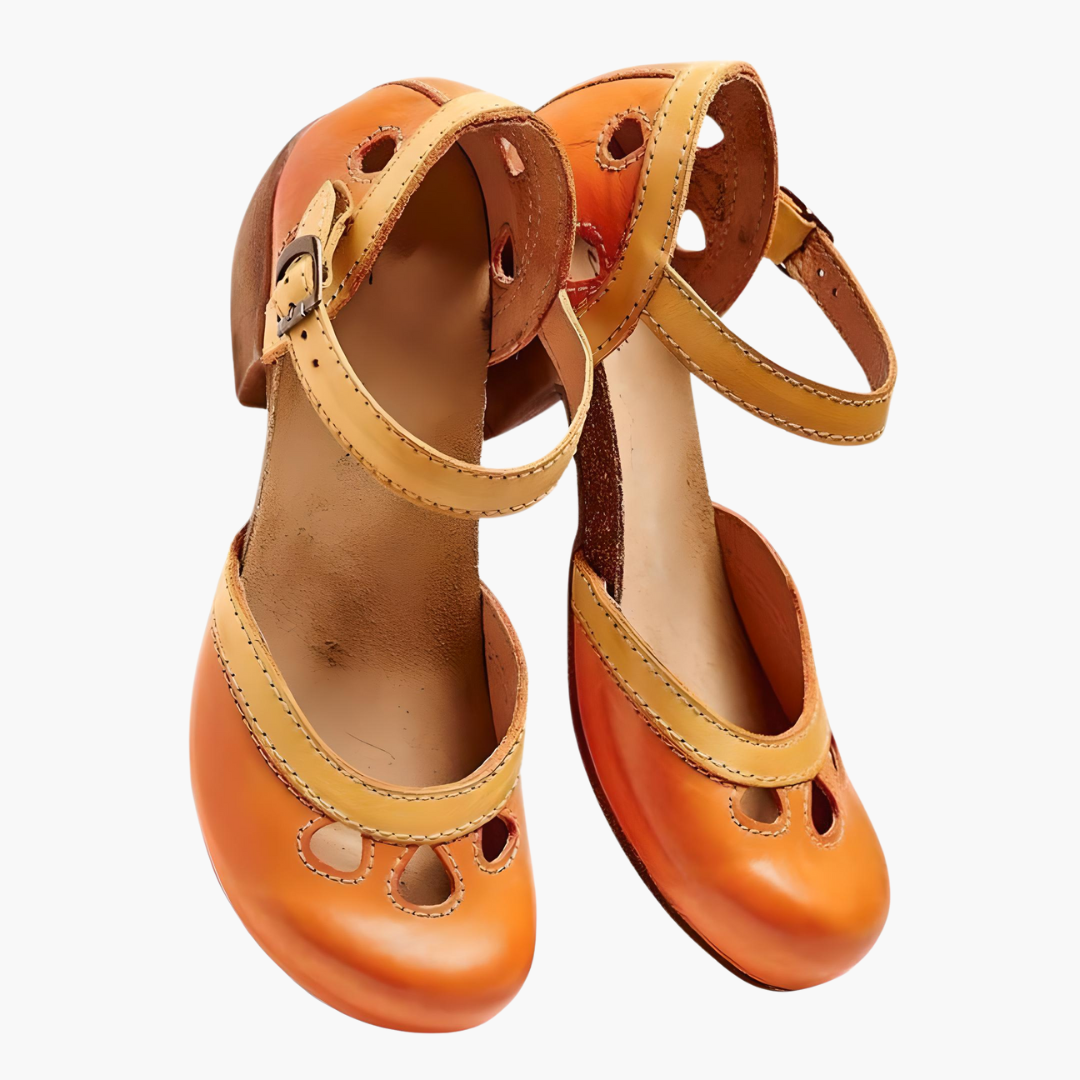 Women’s Closed-Toe Sandals with Adjustable Ankle Strap and Cushioned Sole