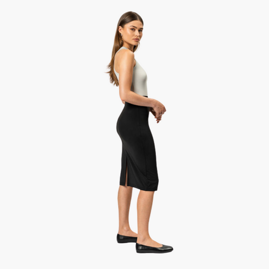 Women’s Pencil Skirt with High Waist and Midi Length