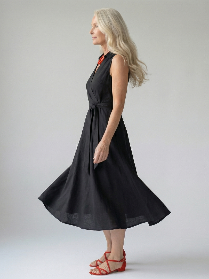 Ziven | Relaxed Drape Midi Dress