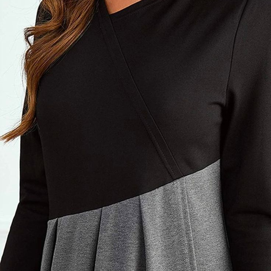Women's Dress with A-Line Cut and Pleated Skirt